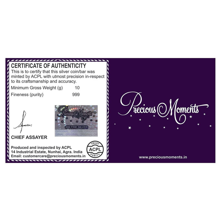 BIS Hallmarked New-Born Baby Event Gift 999 Pure Silver Coin