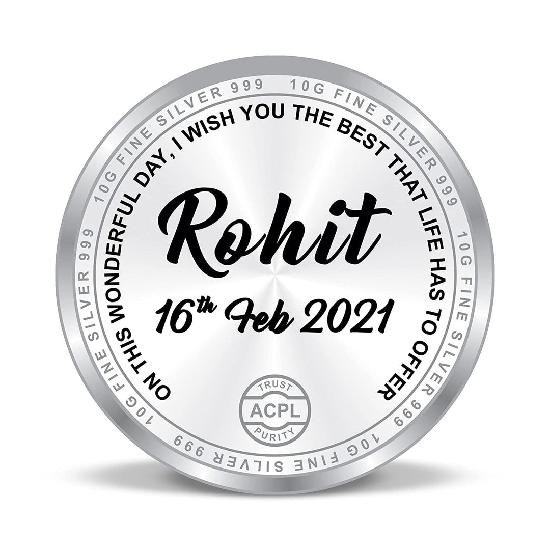 BIS Hallmarked Personalised Happy Birthday Silver Coin 999 Pure