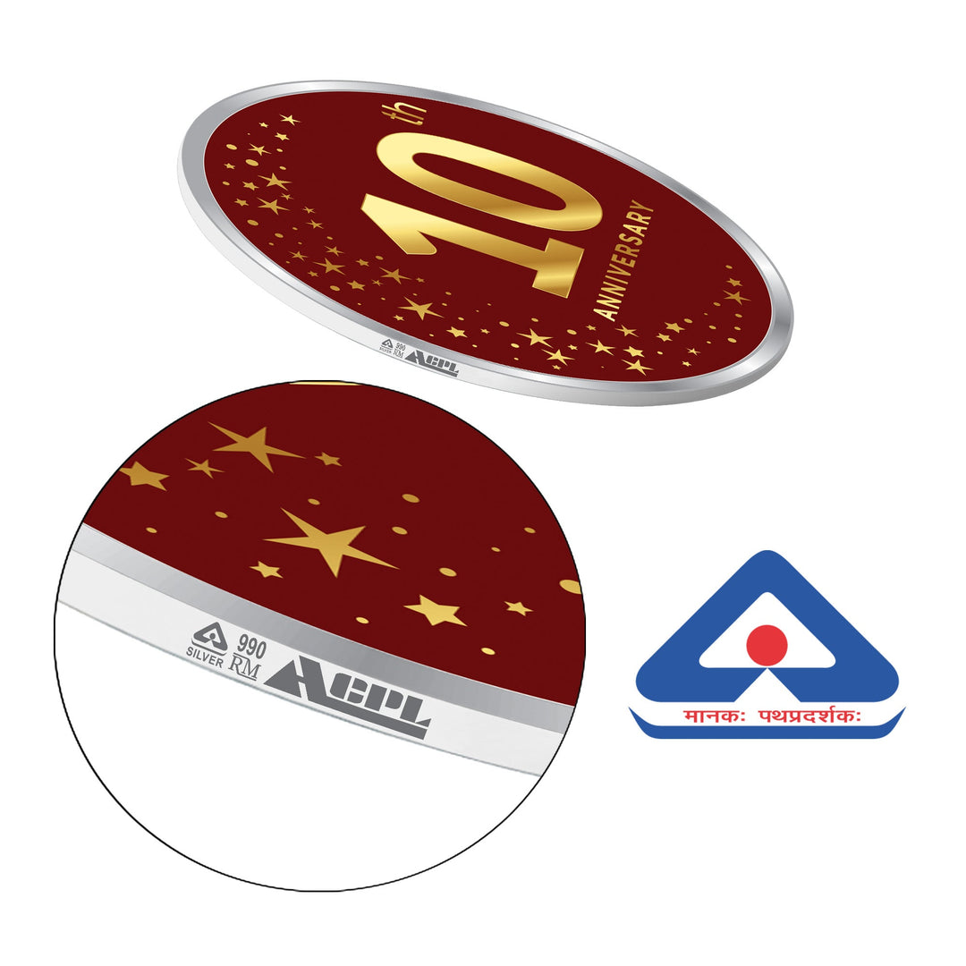 BIS Hallmarked Personalised Anniversary 999 Pure Silver Coin