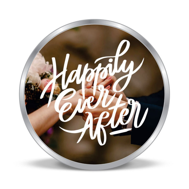 BIS Hallmarked Newly Married Personalised Silver Coin 999 Purity