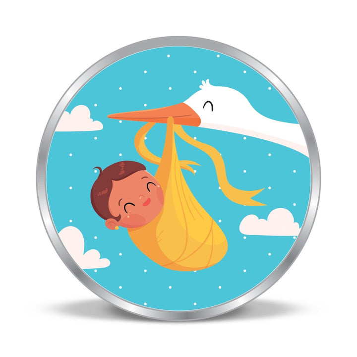 BIS Hallmarked Personalised New Born Baby 999 Pure Silver Coin