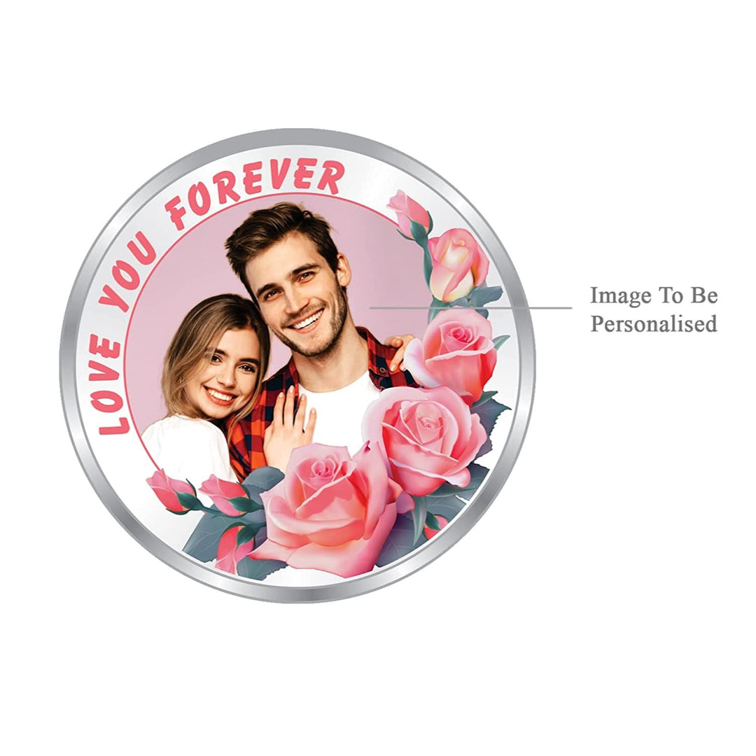 BIS Hallmarked Personalised Happy Valentines Day Silver Coin Gift 999 Purity