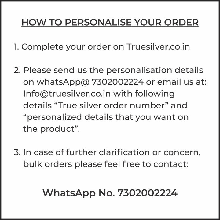 BIS Hallmarked Newly Married Personalised Silver Square Coin (999 Purity)