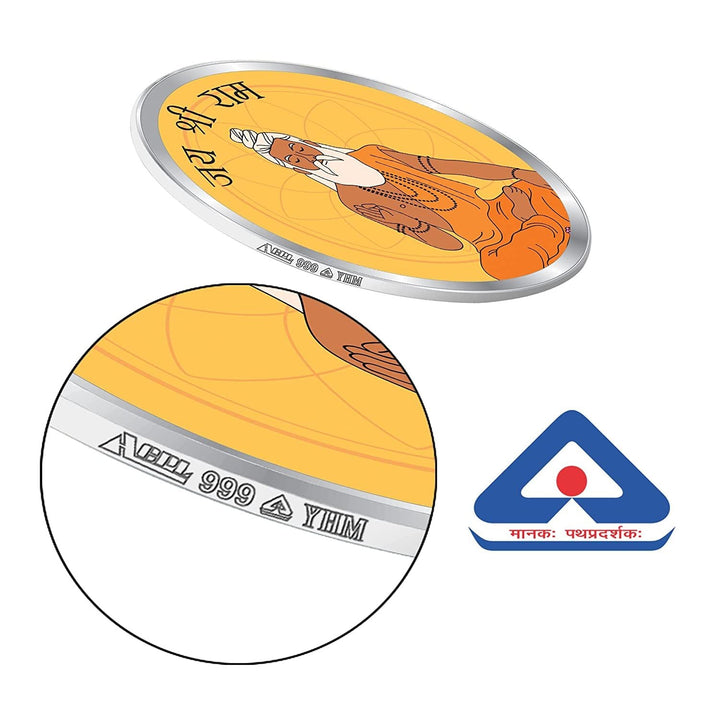 BIS Hallmarked Personalised Guru Ji Silver Coin Best Gift for Devotees 999 Pure