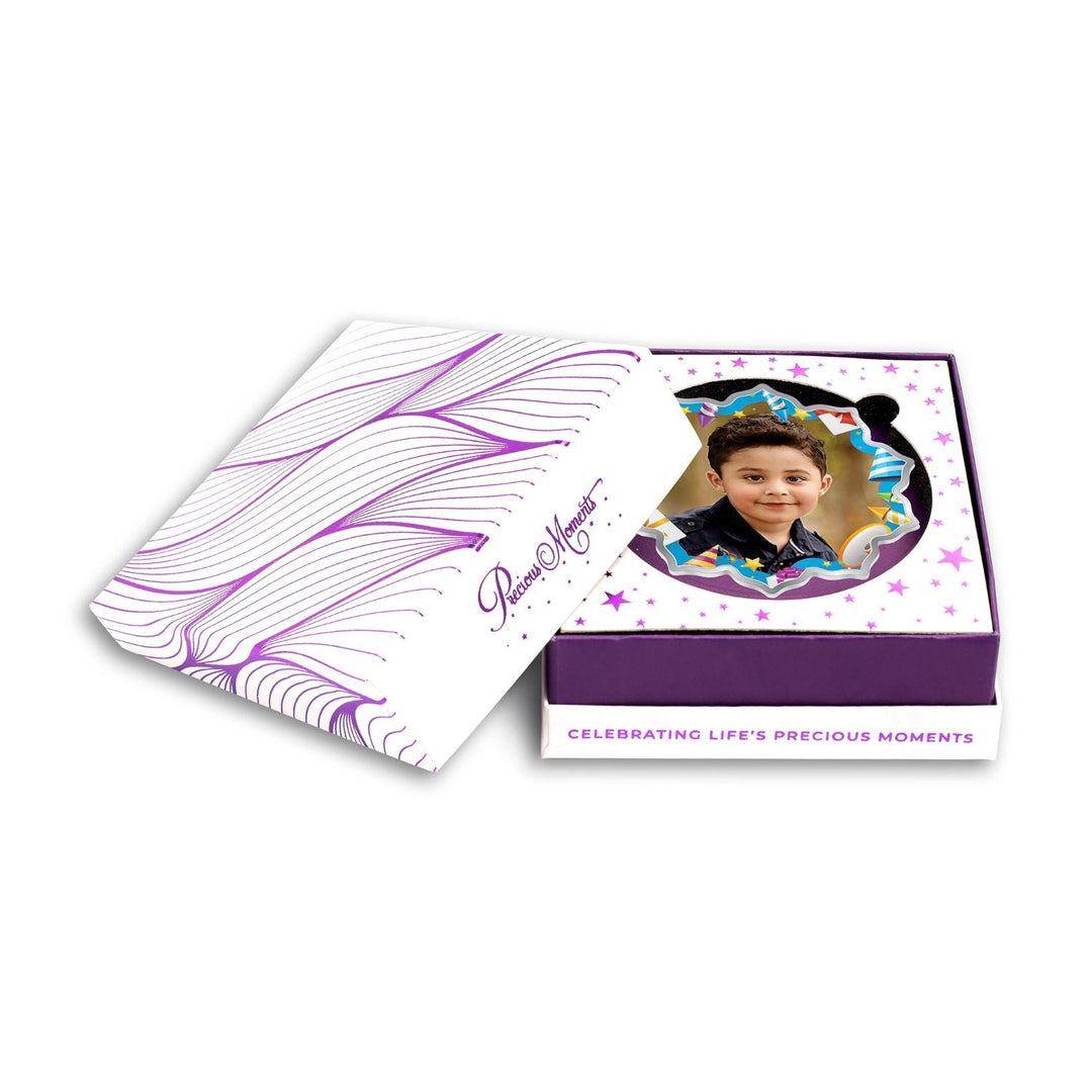 BIS Hallmarked Silver Coin Personalised Birthday Gift Flower Shape 999 Pure