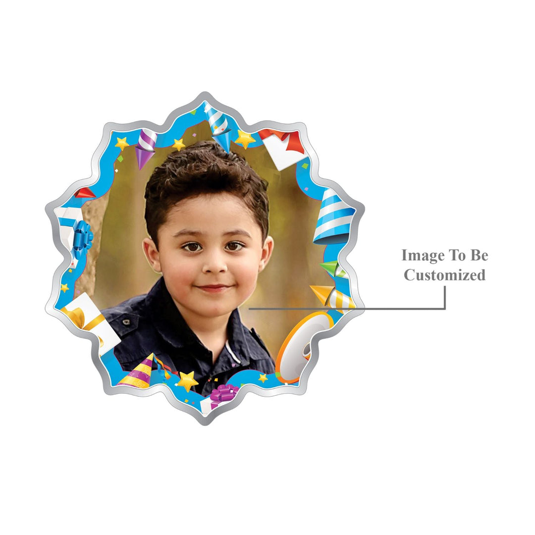 BIS Hallmarked Silver Coin Personalised Birthday Gift Flower Shape 999 Pure