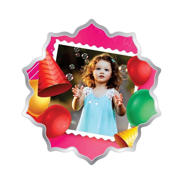 BIS Hallmarked Personalised Silver Coin Birthday Gift Flower Shape 999 Pure