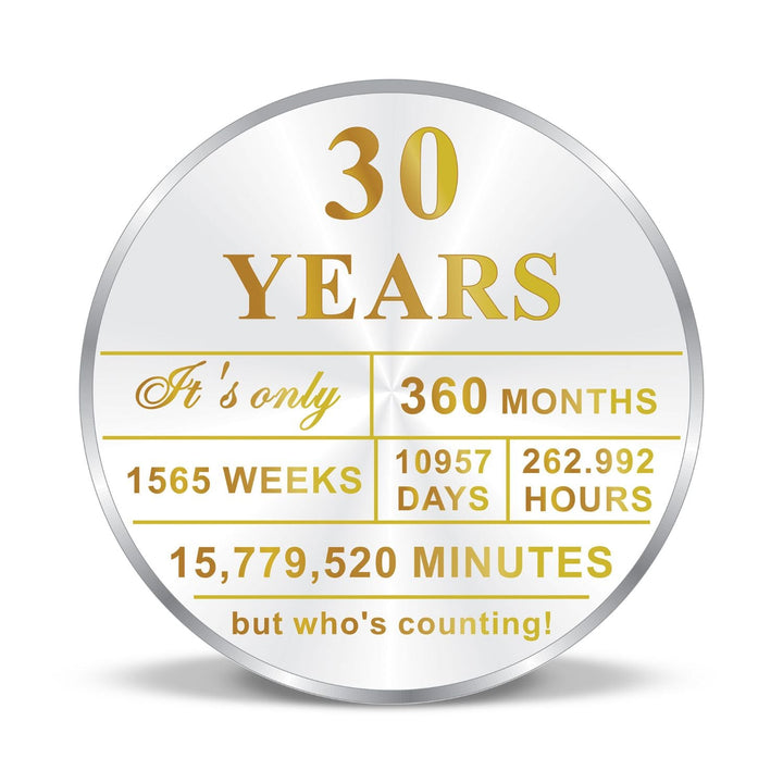 BIS Hallmarked Personalised Happy Birthday Silver Coin 999 Pure