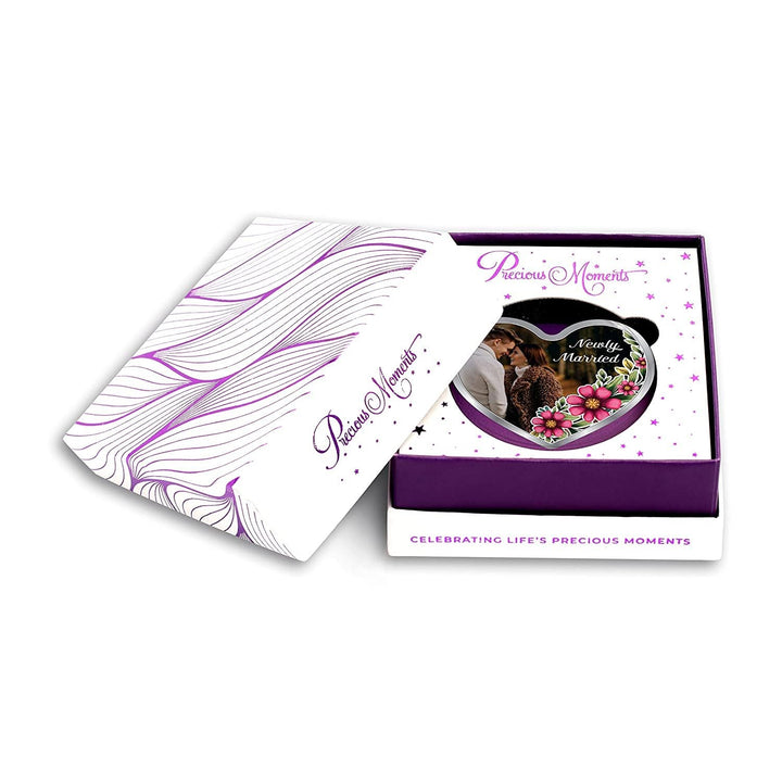 Hallmarked Personalised Newly Married Heart Silver Coin 999 Pure