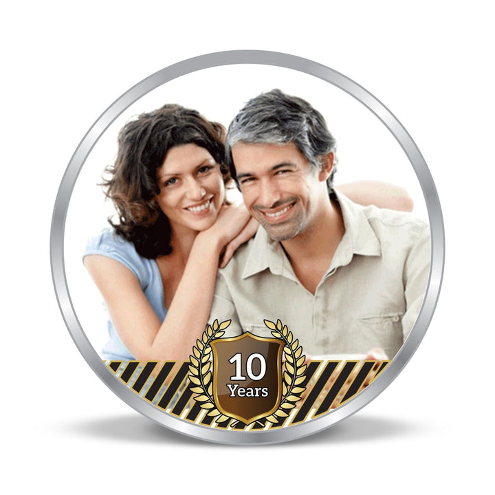 BIS Hallmarked Personalised Anniversary Silver Coin 999 Purity