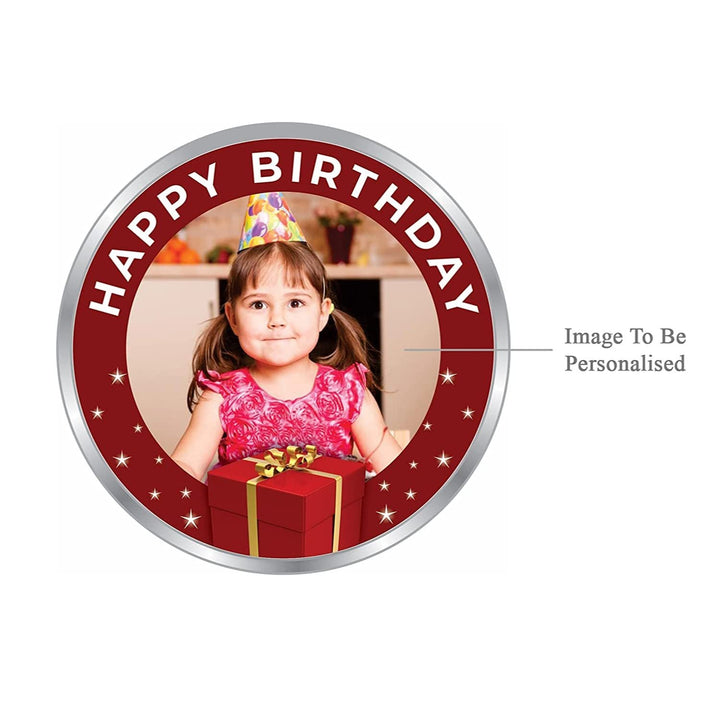 BIS Hallmarked Personalised Silver Coin Happy Birthday 999 Purity