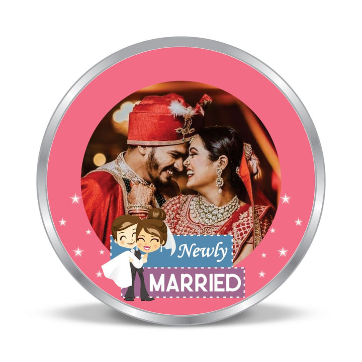 BIS Hallmarked Personalised Newly Married 999 Pure Silver Coin