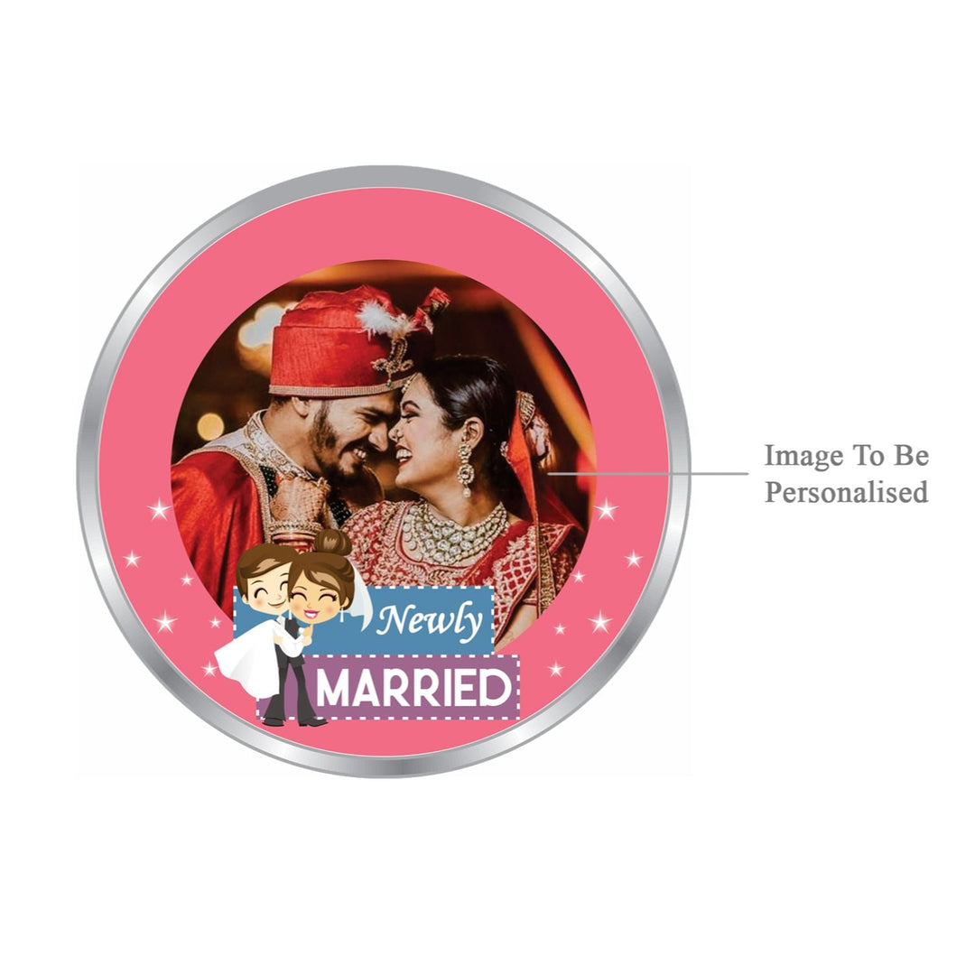 BIS Hallmarked Personalised Newly Married 999 Pure Silver Coin