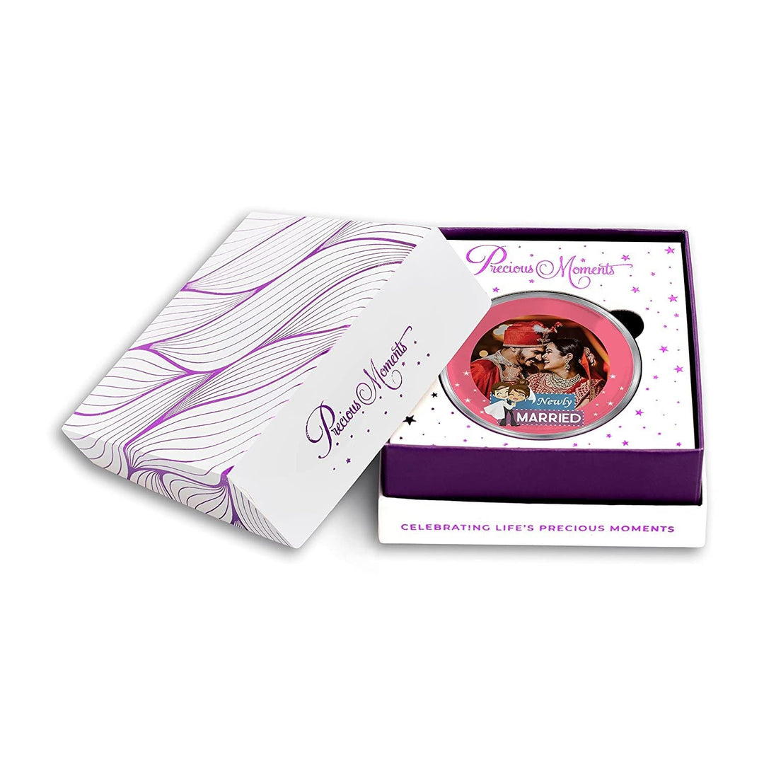 BIS Hallmarked Personalised Newly Married 999 Pure Silver Coin