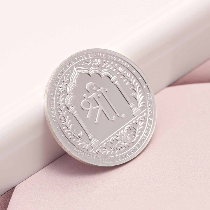 BIS Hallmarked Laxmi Ganesh & Saraswati Silver Coin With 999 Purity