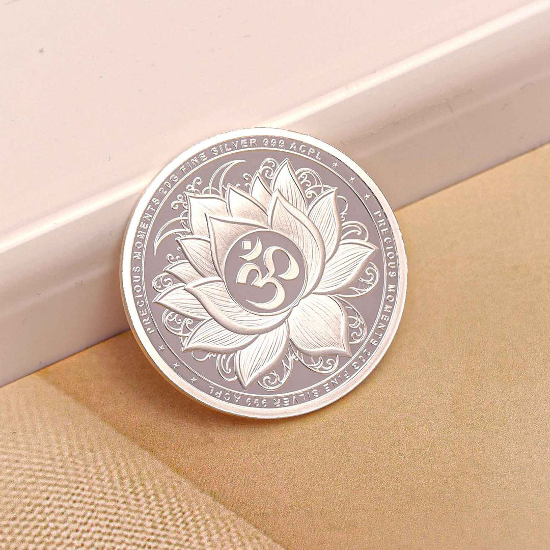 BIS Hallmarked Laxmi Ganesh Silver Coin With 999 Purity