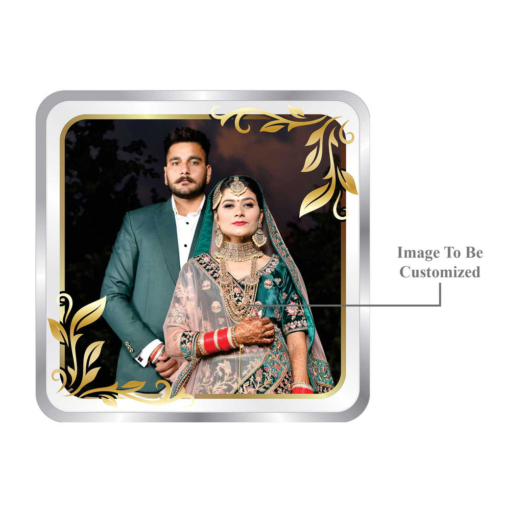 BIS Hallmarked Personalised Newly Married Anniversary Beautiful Silver Coin ( 999 Purity )