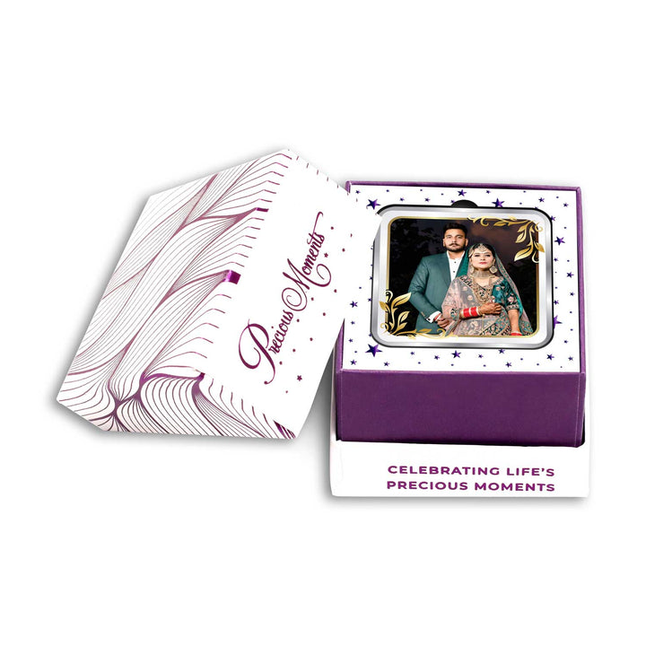 BIS Hallmarked Personalised Newly Married Anniversary Beautiful Silver Coin ( 999 Purity )